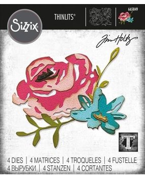 Sizzix Thinlits Die Set Brushstroke Flowers #4 (665849) Sizzix Thinlits Die Set Brushstroke Flowers #4 (665849)