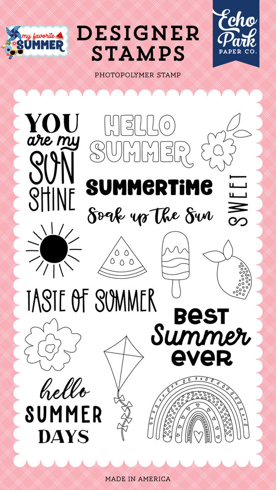 Echo Park My Favorite Summer Soak Up The Sun Clear Stamps (MYS273043) Echo Park My Favorite Summer Soak Up The Sun Clear Stamps (MYS273043)