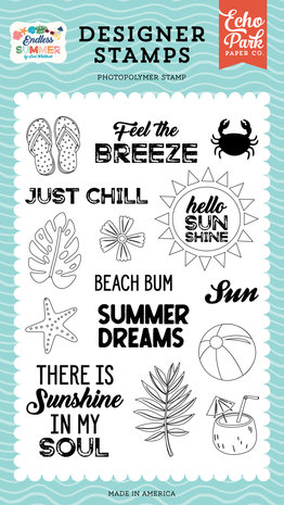 Echo Park Endless Summer Feel The Breeze Clear Stamps (ES274044) Echo Park Endless Summer Feel The Breeze Clear Stamps (ES274044)