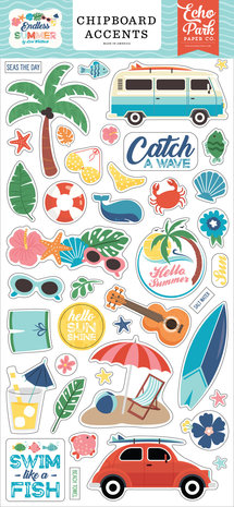 Echo Park Endless Summer 6x13 Inch Chipboard Accents (ES274021)