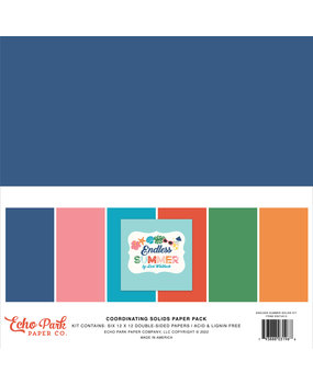 Echo Park Endless Summer 12x12 Inch Coordinating Solids Paper Pack (ES274015) Echo Park Endless Summer 12x12 Inch Coordinating Solids Paper Pack (ES274015)