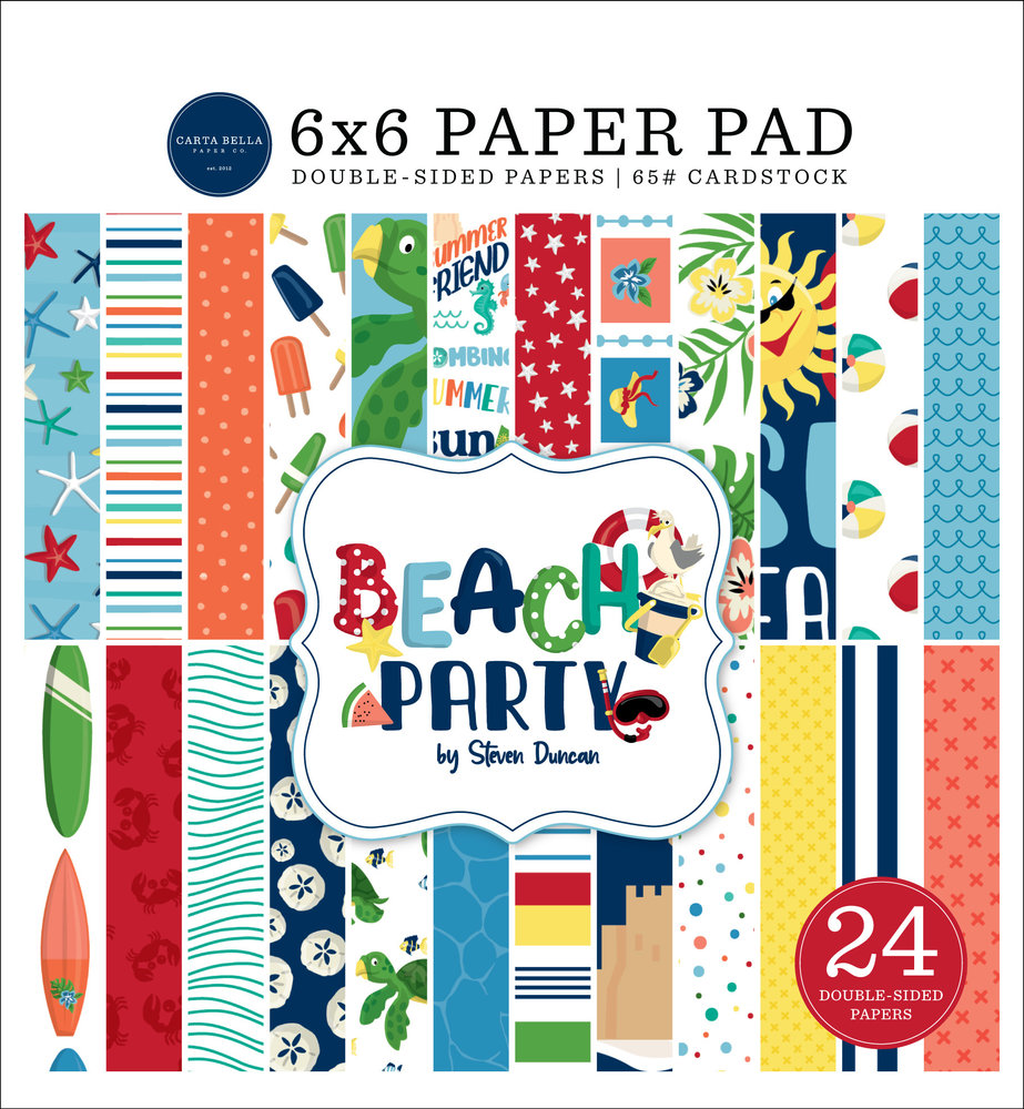 Carta Bella Beach Party 6x6 Inch Paper Pad (CBBE149023) Carta Bella Beach Party 6x6 Inch Paper Pad (CBBE149023)