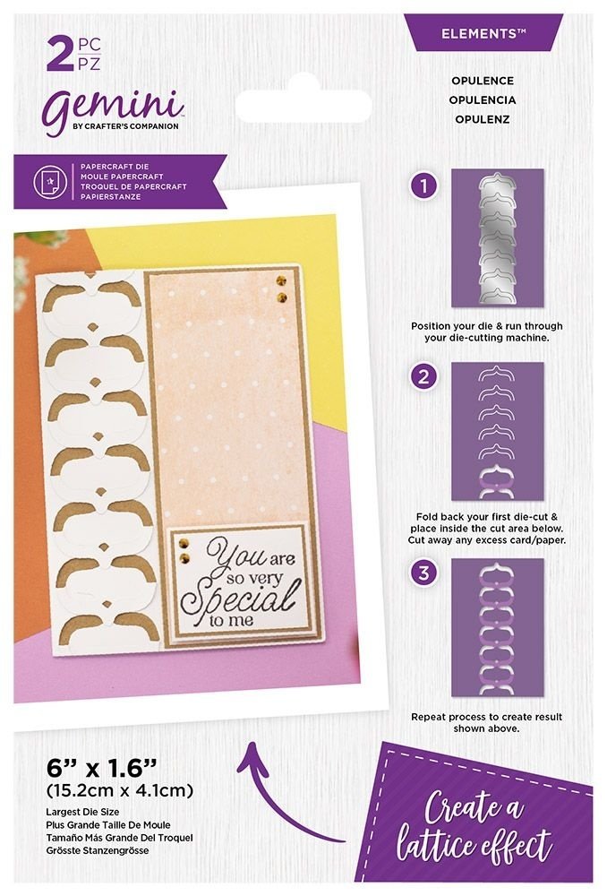 Gemini Lattice Folding Opulence Elements Dies (GEM-MD-ELE-LFD-OPU)
