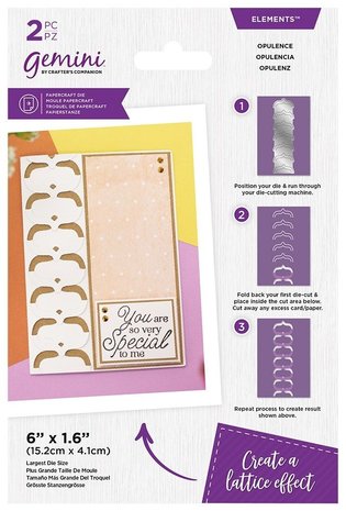Gemini Lattice Folding Opulence Elements Dies (GEM-MD-ELE-LFD-OPU)