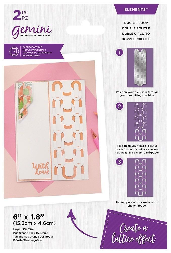 Gemini Lattice Folding Double Loop Elements Dies (GEM-MD-ELE-LFD-DLO)