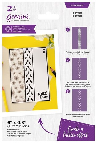 Gemini Lattice Folding Chevron Elements Dies (GEM-MD-ELE-LFD-CHE) Gemini Lattice Folding Chevron Elements Dies (GEM-MD-ELE-LFD-CHE)