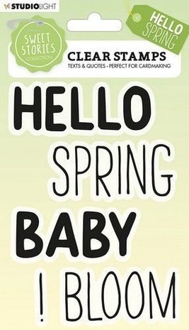 Studio Light Sweet Stories Collection Hello Spring Quotes Clear Stamps (SL-SS-STAMP214) Studio Light Sweet Stories Collection Hello Spring Quotes Clear Stamps (SL-SS-STAMP214)