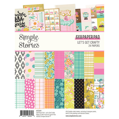 Simple Stories Let's Get Crafty 6x8 Inch Paper Pad (17214)