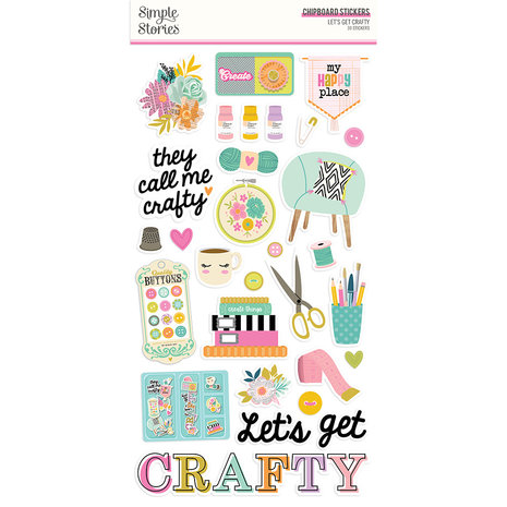 Simple Stories Let's Get Crafty Chipboard (17216)