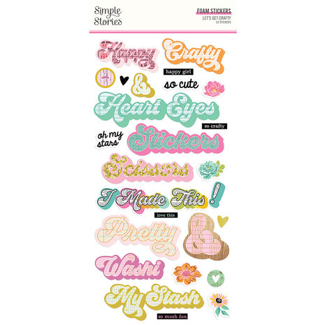 Simple Stories Let's Get Crafty Foam Stickers (17221)