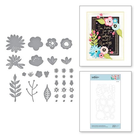 Spellbinders Snijmal Simply Perfect Layered Blooms (S4-1091) Spellbinders Snijmal Simply Perfect Layered Blooms (S4-1091)