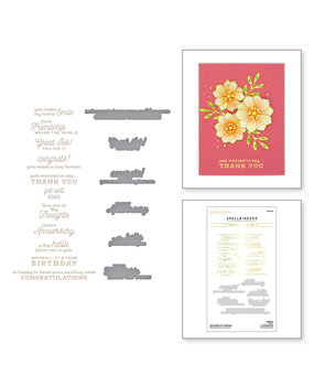 Spellbinders Sentiments for Everyday Glimmer Hot Foil Plate & Die (GLP-305) Spellbinders Sentiments for Everyday Glimmer Hot Foil Plate & Die (GLP-305)