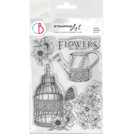 Ciao Bella Papercrafting Fresh Flowers A5 Clear Stamps (PS8044)