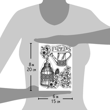 Ciao Bella Papercrafting Fresh Flowers A5 Clear Stamps (PS8044)