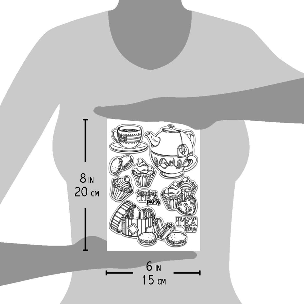 Ciao Bella Papercrafting Spring Tea Party A5 Clear Stamps (PS8049) Ciao Bella Papercrafting Spring Tea Party A5 Clear Stamps (PS8049)