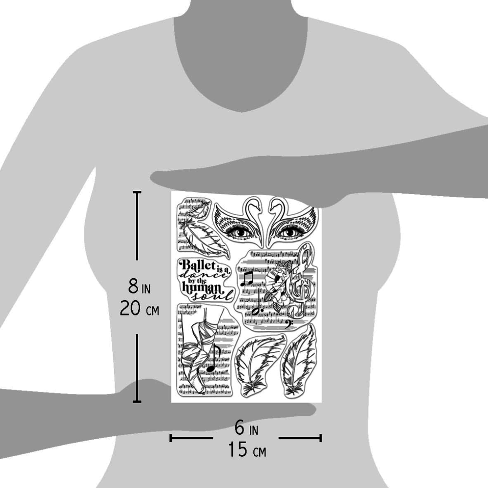 Ciao Bella Papercrafting Black Swan A5 Clear Stamps (PS8050)