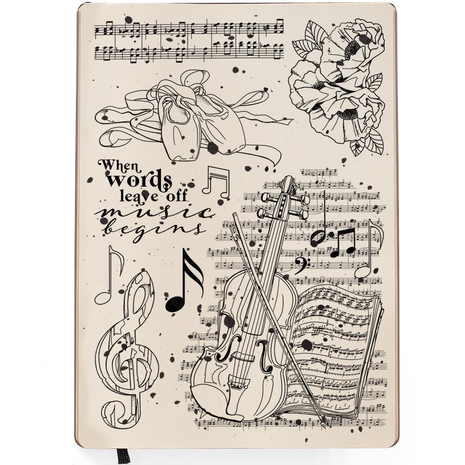 Ciao Bella Papercrafting Music Begins A5 Clear Stamps (PS8051) Ciao Bella Papercrafting Music Begins A5 Clear Stamps (PS8051)