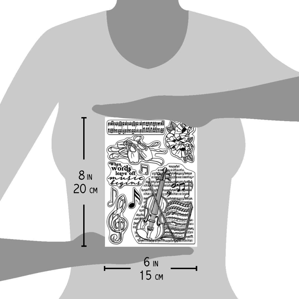 Ciao Bella Papercrafting Music Begins A5 Clear Stamps (PS8051) Ciao Bella Papercrafting Music Begins A5 Clear Stamps (PS8051)