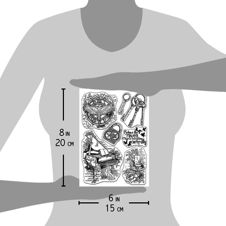 Ciao Bella Papercrafting Gothika A5 Clear Stamps (PS8055) Ciao Bella Papercrafting Gothika A5 Clear Stamps (PS8055)