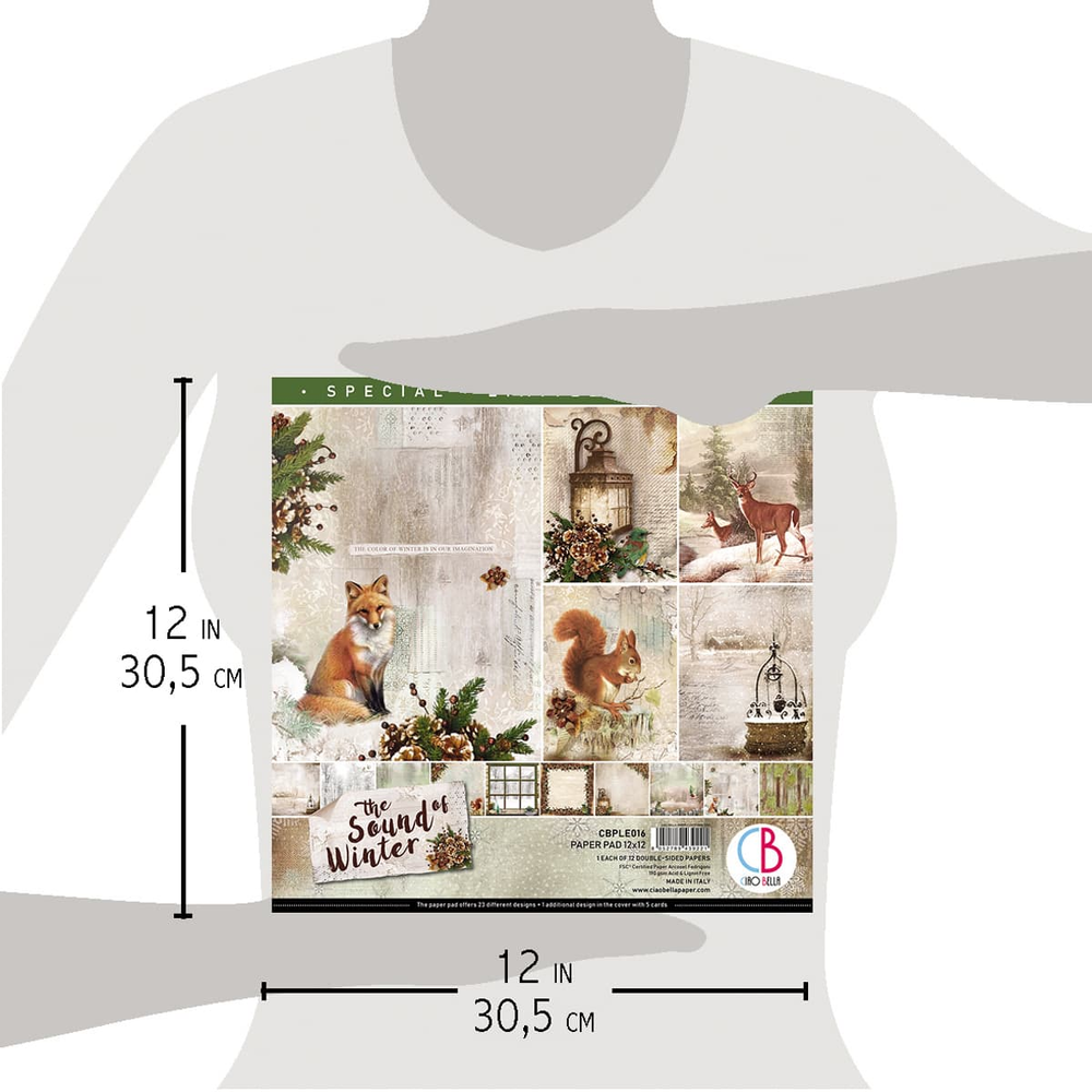 Ciao Bella Papercrafting The Sound of Winter 12x12 Inch Paper Pad (CBLE016) Ciao Bella Papercrafting The Sound of Winter 12x12 Inch Paper Pad (CBLE016)