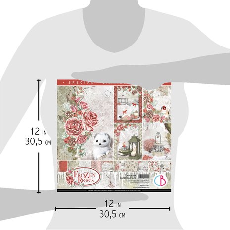 Ciao Bella Papercrafting Frozen Roses 12x12 Inch Paper Pad (CBLE039) Ciao Bella Papercrafting Frozen Roses 12x12 Inch Paper Pad (CBLE039)