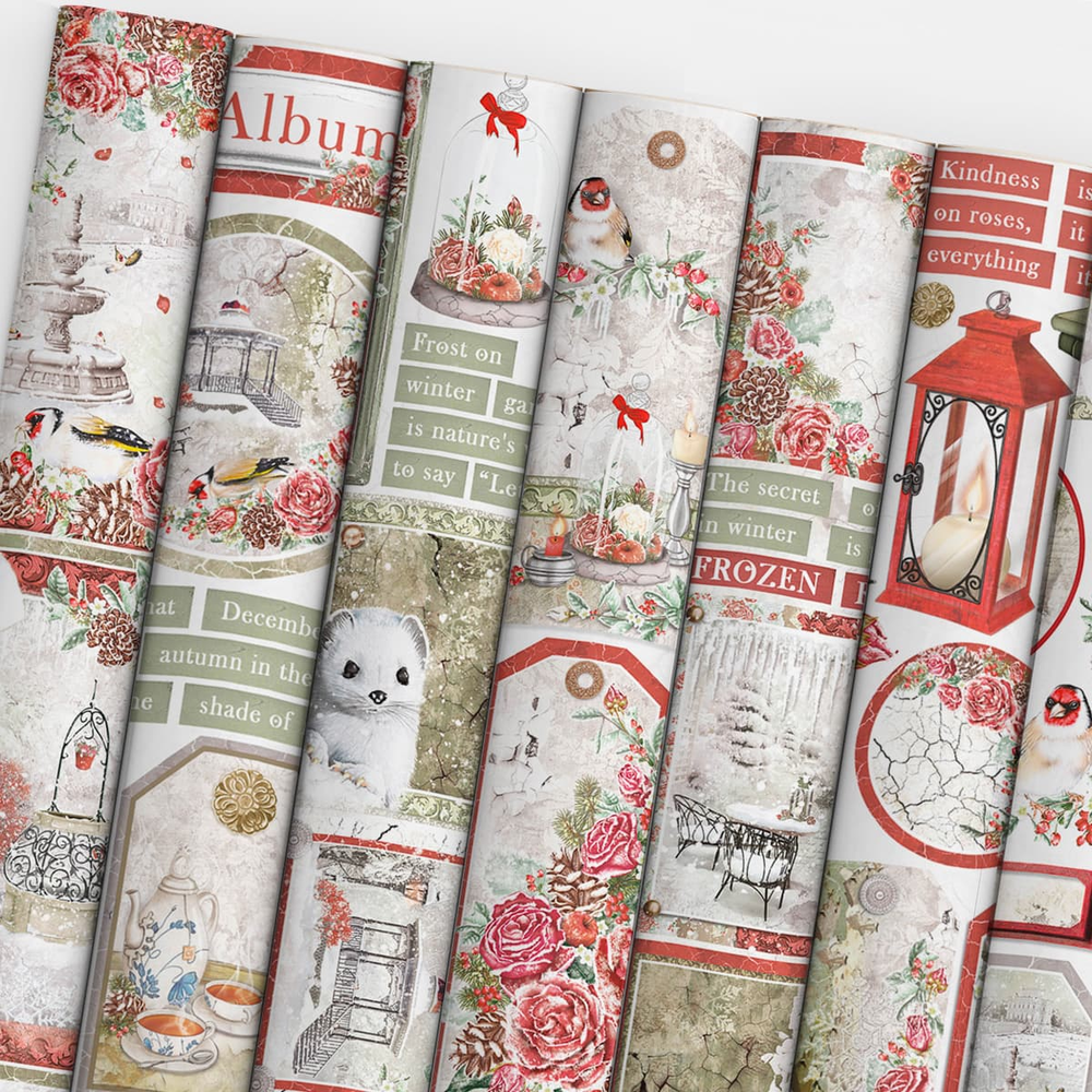 Ciao Bella Papercrafting Frozen Roses A4 Creative Pad (CBCLE039) Ciao Bella Papercrafting Frozen Roses A4 Creative Pad (CBCLE039)