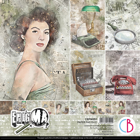 Ciao Bella Papercrafting Enigma 12x12 Inch Paper Pad (CBPM052)