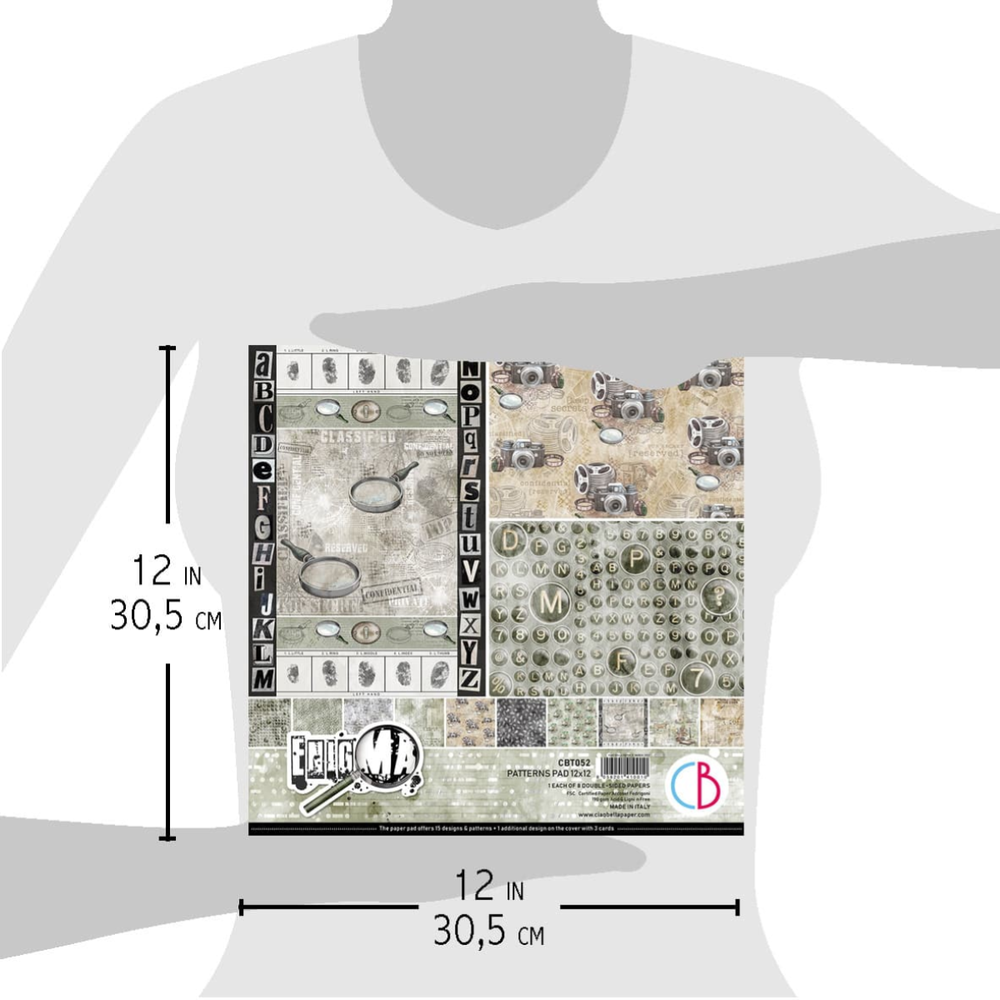 Ciao Bella Papercrafting Enigma 12x12 Inch Patterns Pad (CBT052) Ciao Bella Papercrafting Enigma 12x12 Inch Patterns Pad (CBT052)
