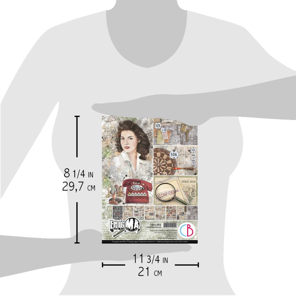Ciao Bella Papercrafting Enigma A4 Creative Pad (CBCL052) Ciao Bella Papercrafting Enigma A4 Creative Pad (CBCL052)