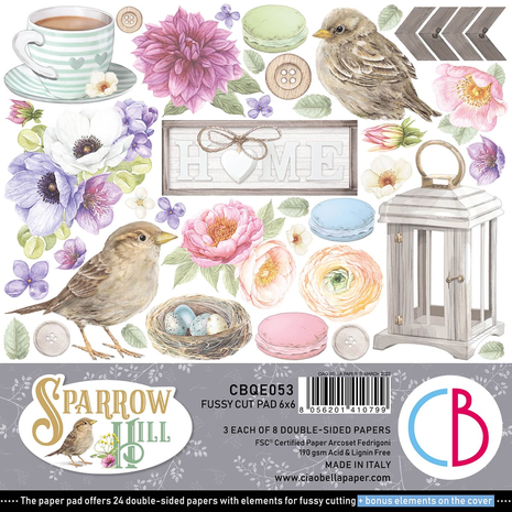 Ciao Bella Papercrafting Sparrow Hill 6x6 Inch Paper Pad (CBQE053) Ciao Bella Papercrafting Sparrow Hill 6x6 Inch Paper Pad (CBQE053)