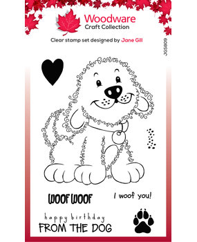 Woodware Fuzzie Friends Clear Stamp Parker The Puppy (JGS809) Woodware Fuzzie Friends Clear Stamp Parker The Puppy (JGS809)