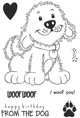 Woodware Fuzzie Friends Clear Stamp Parker The Puppy (JGS809) Woodware Fuzzie Friends Clear Stamp Parker The Puppy (JGS809)