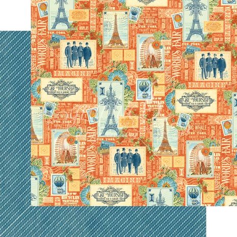 Graphic 45 World's Fair 12x12 Inch Paper Pad (4501177) Graphic 45 World's Fair 12x12 Inch Paper Pad (4501177)