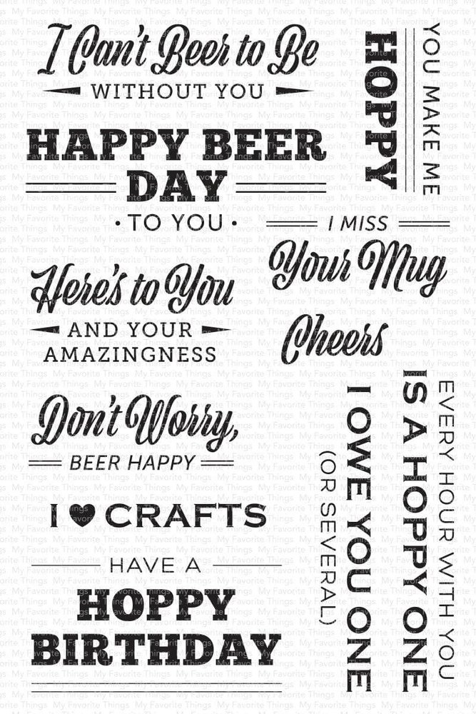 My Favorite Things Here's to You Clear Stamps (CS-663)