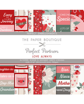 The Paper Boutique Love Always 8x8 Inch Embellishment Pad (PB1771)