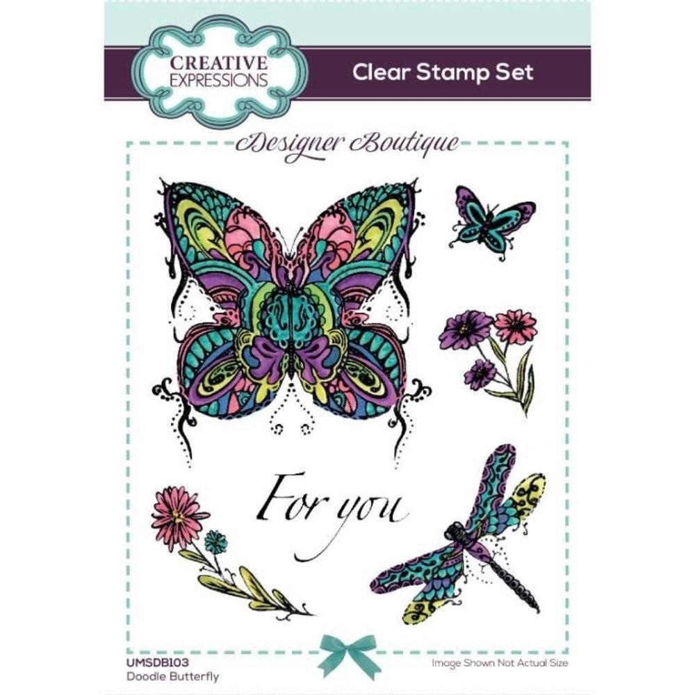 Creative Expressions Designer Boutique Doodle Butterfly Clear Stamps (UMSDB103) Creative Expressions Designer Boutique Doodle Butterfly Clear Stamps (UMSDB103)