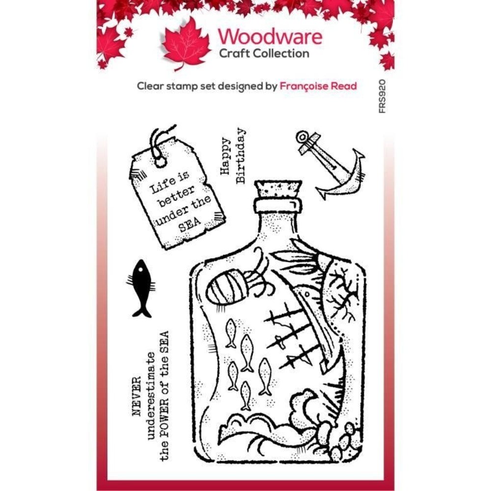 Woodware Shipwreck Bottle Clear Stamps (FRS920) Woodware Shipwreck Bottle Clear Stamps (FRS920)