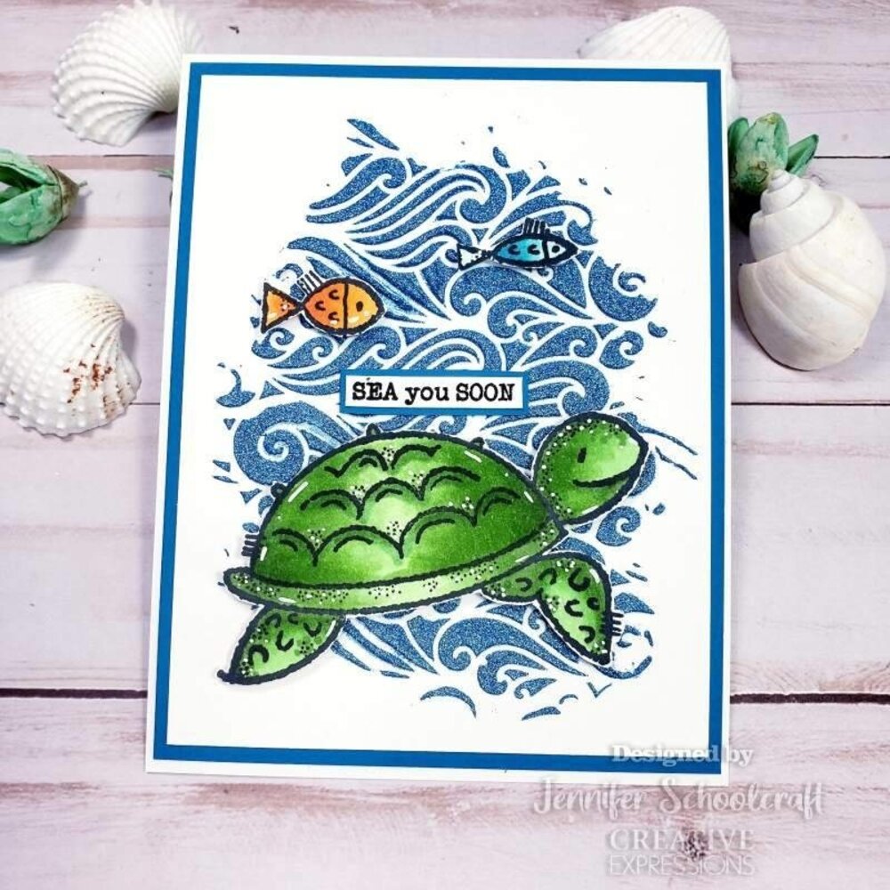 Woodware Sea Turtle Clear Stamps (FRS922)