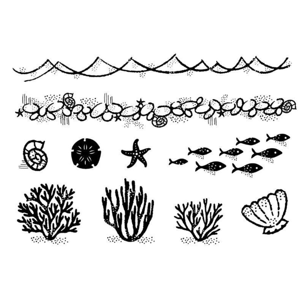 Woodware Sea Elements Clear Stamps (FRS926)