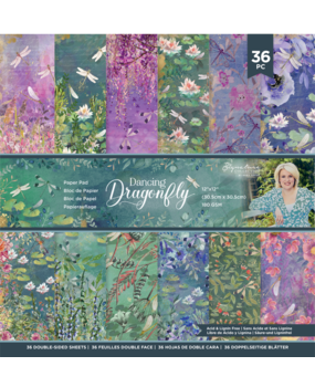 Crafter's Companion Dancing Dragonfly 12x12 Inch Paper Pad (S-DDF-PAD12) Crafter's Companion Dancing Dragonfly 12x12 Inch Paper Pad (S-DDF-PAD12)