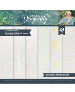 Crafter's Companion Dancing Dragonfly 8x8 Inch Luxury Foiled Card Pad (S-DDF-LUXPAD) Crafter's Companion Dancing Dragonfly 8x8 Inch Luxury Foiled Card Pad (S-DDF-LUXPAD)