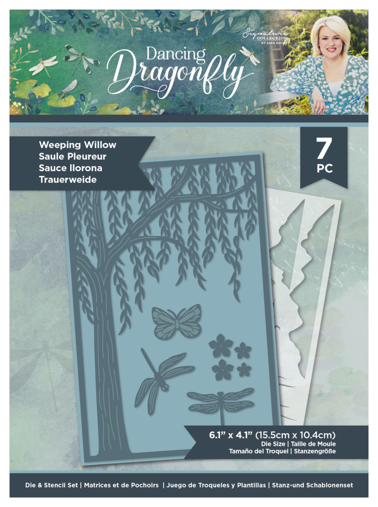 Crafter's Companion Dancing Dragonfly Weeping Willow Die & Stencil (S-DDF-MDST-WWIL) Crafter's Companion Dancing Dragonfly Weeping Willow Die & Stencil (S-DDF-MDST-WWIL)