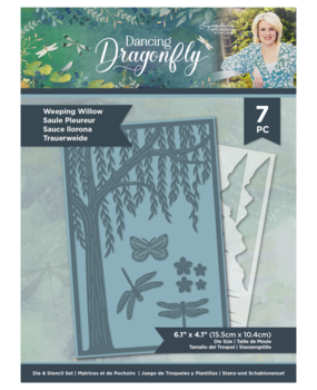 Crafter's Companion Dancing Dragonfly Weeping Willow Die & Stencil (S-DDF-MDST-WWIL)