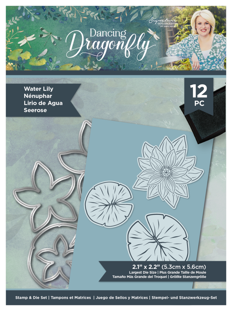 Crafter's Companion Dancing Dragonfly Water Lily Stamp & Die (S-DDF-STD-WLIL) Crafter's Companion Dancing Dragonfly Water Lily Stamp & Die (S-DDF-STD-WLIL)