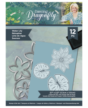 Crafter's Companion Dancing Dragonfly Water Lily Stamp & Die (S-DDF-STD-WLIL) Crafter's Companion Dancing Dragonfly Water Lily Stamp & Die (S-DDF-STD-WLIL)