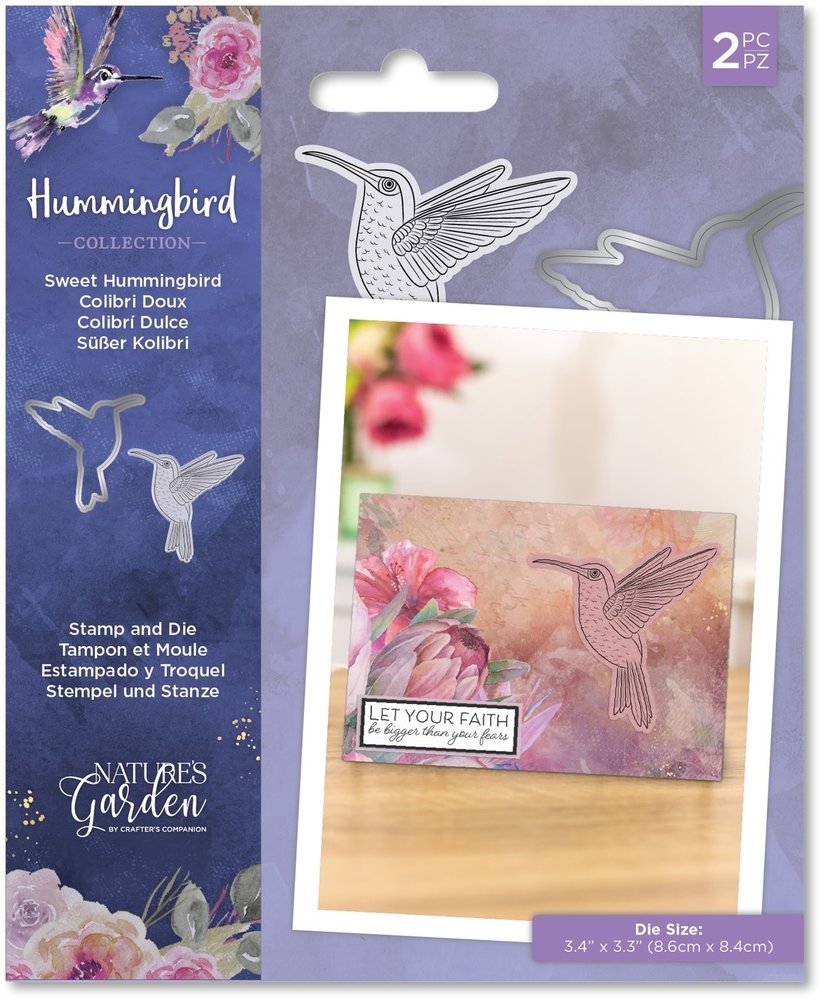 Crafter's Companion Hummingbird Sweet Hummingbird Stamp & Die (NG-HB-STD-SWHU)