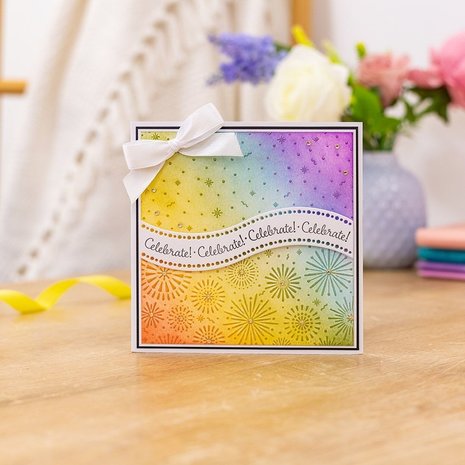 Gemini Celebrate Embossing Folder, Stamp & Die Set (GEM-EF6-CELEBR) Gemini Celebrate Embossing Folder, Stamp & Die Set (GEM-EF6-CELEBR)