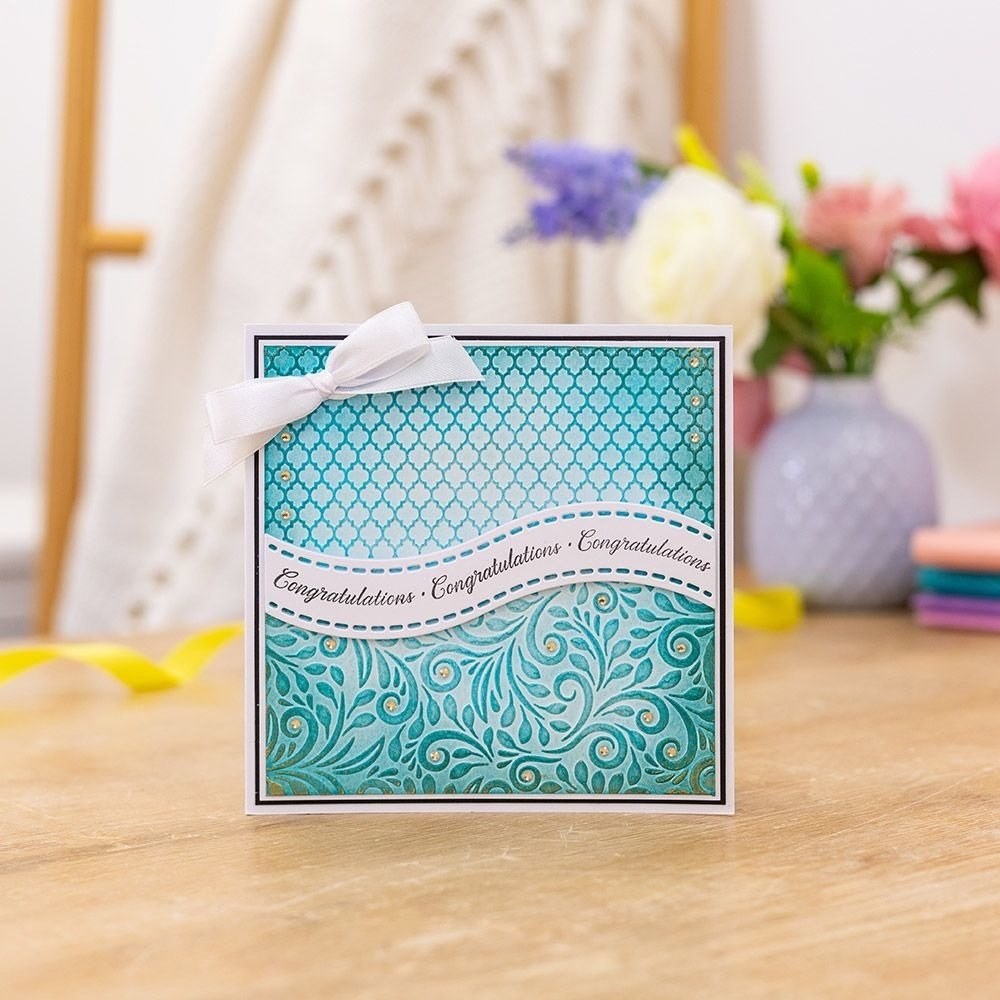 Gemini Congratulations Embossing Folder, Stamp & Die Set (GEMEF6CONG