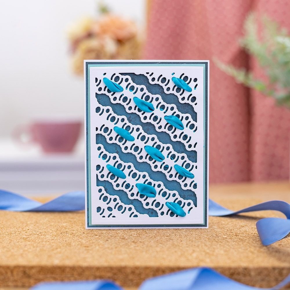 Gemini Ribbon Threading Diagonal Lace Create-a-Card Dies (GEM-MD-CAD-DILA) Gemini Ribbon Threading Diagonal Lace Create-a-Card Dies (GEM-MD-CAD-DILA)