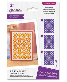 Gemini Ribbon Threading Bold Florals Create-a-Card Dies (GEM-MD-CAD-BOFL)